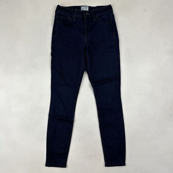 Universal Thread High Rise Skinny Denim Blue Jeans Dark Wash Rayon Stretch 2/26R - Picture 2 of 11